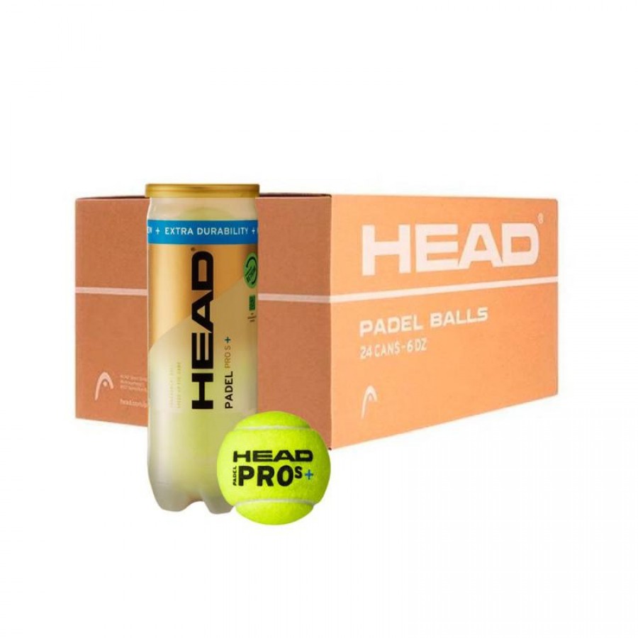 Boite 72 Balles - 24 Bidons de 3 pcs - Head Padel Pro S+