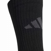 Calcetines Adidas Essentials Cushioned Crew Negro Gris 3 Pares