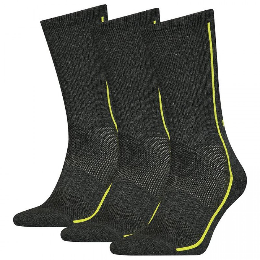 Head Performance Crew Lime Grey Socks 3 Pairs