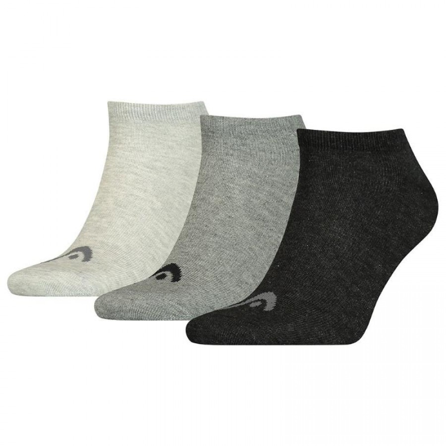 Calcetines Head Sneaker Gris Combo 3 Pares