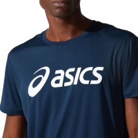 Camiseta Asics Core Top Logo Marino Blanco