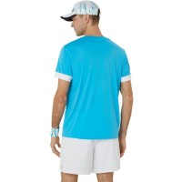 Camiseta Asics Court Aqua Blanco Brillante