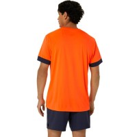 Camiseta Asics Court Naranja Azul Medianoche