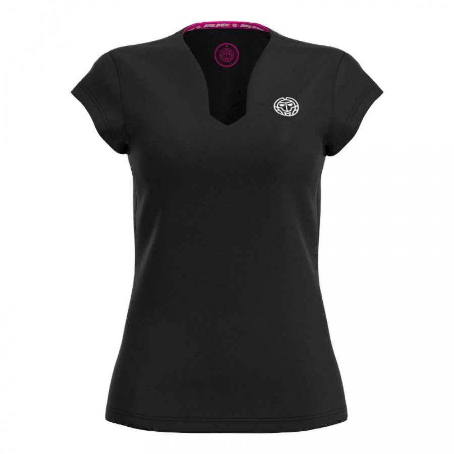 Camiseta Bidi Badu Crew V-Neck Negro Mujer