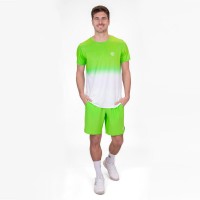 Camiseta Bidi Badu Crew Gradiant Neon Blanc Vert