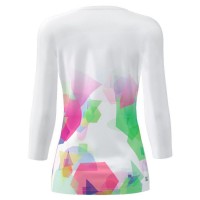 Camiseta Bidi Badu Kaleido V-Neck Blanco Mix Mujer