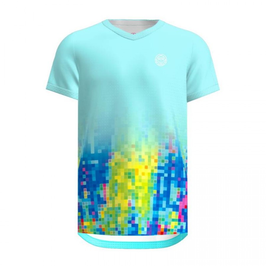 Camiseta Bidi Badu Melbourne V-Neck Aqua Mix