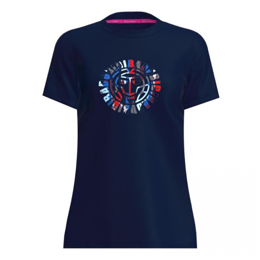 Bidi Badu New York Chill Bleu fonce Rouge T-Shirt Femme