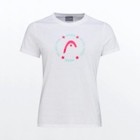 Head Button T-shirt Blanc Femmes