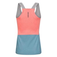 Camiseta Head Tech Top Gris Azul Electrico Mujer