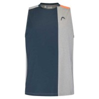 T-shirt Head Top Gris Orange