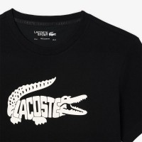 Camiseta Lacoste Ultra Dry Negro Blanco