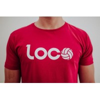 Camiseta Loco Esencia Burgundy Blanco