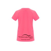 Camiseta PadelPoint Tournament Rosa Fluor Mujer