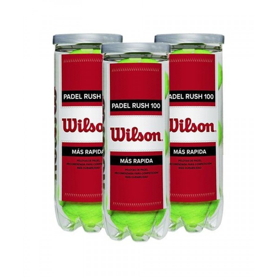 Paquet de 3 canettes de Wilson Rush 100 Balls