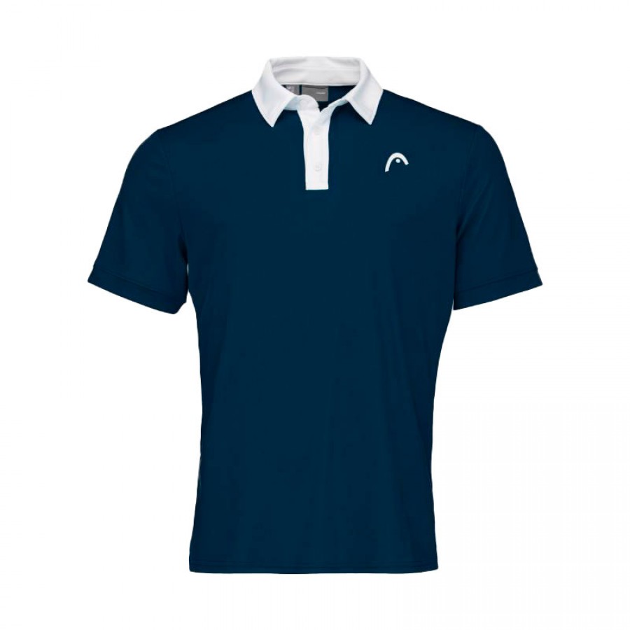 Polo Head Slice Bleu Fonce Blanc