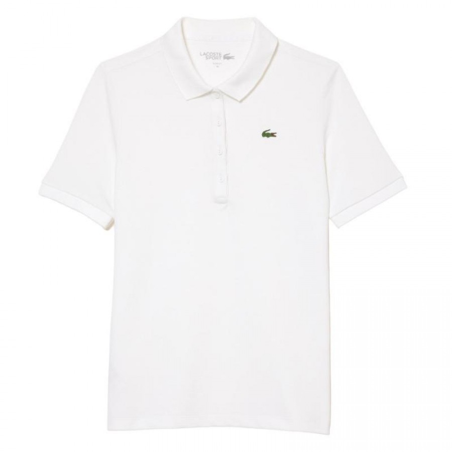 Polo Lacoste Pique Blanco Mujer