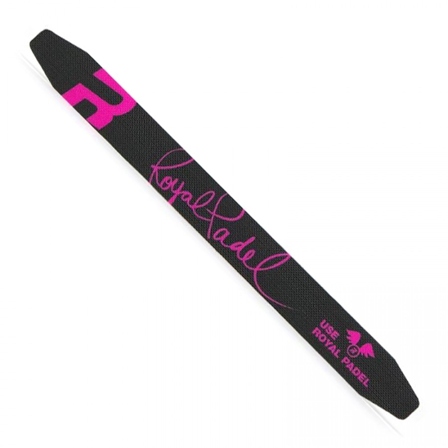 Protecteur Royal Padel Negro Logo Rosa Fluor