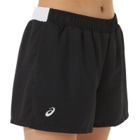 Short Asics Court Negro Blanco Mujer