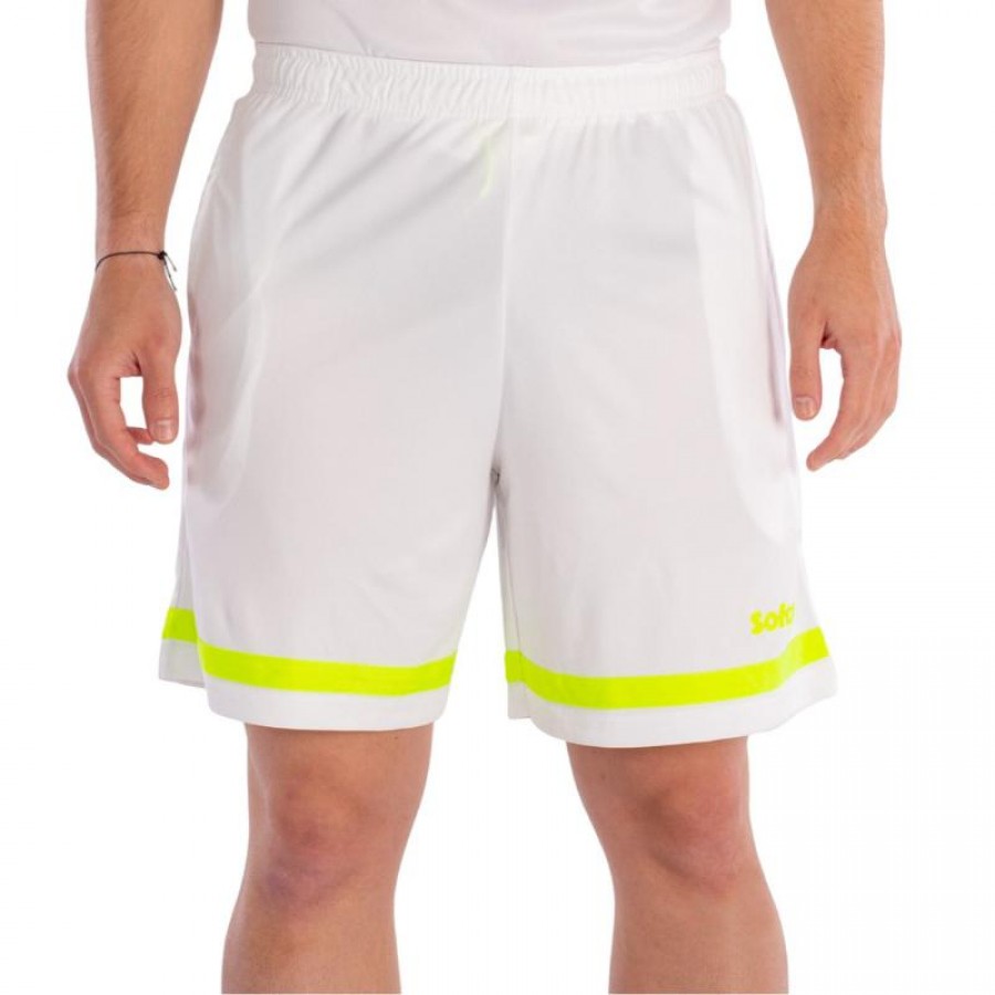 Short Softee Primax Blanco Amarillo Fluor