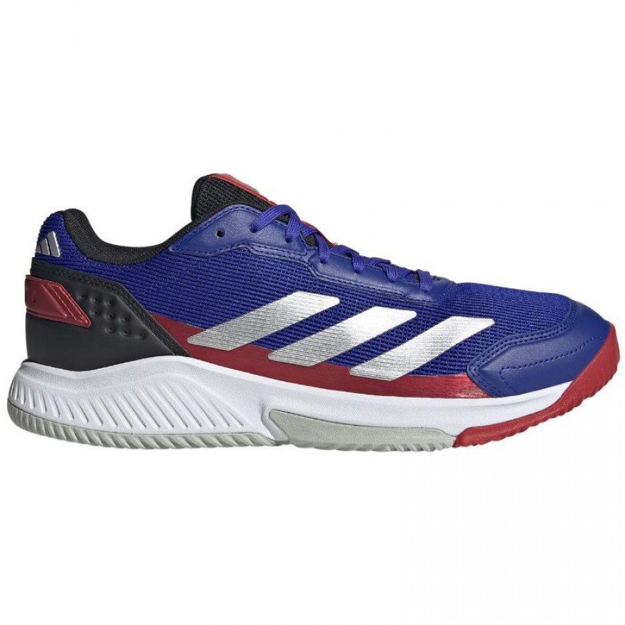 Zapatillas Adidas Courtquick Padel Azul Plata Rojo