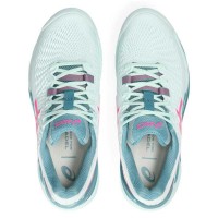 Zapatillas Asics Gel Resolution 9 Padel Menta Rosa Fluor Mujer