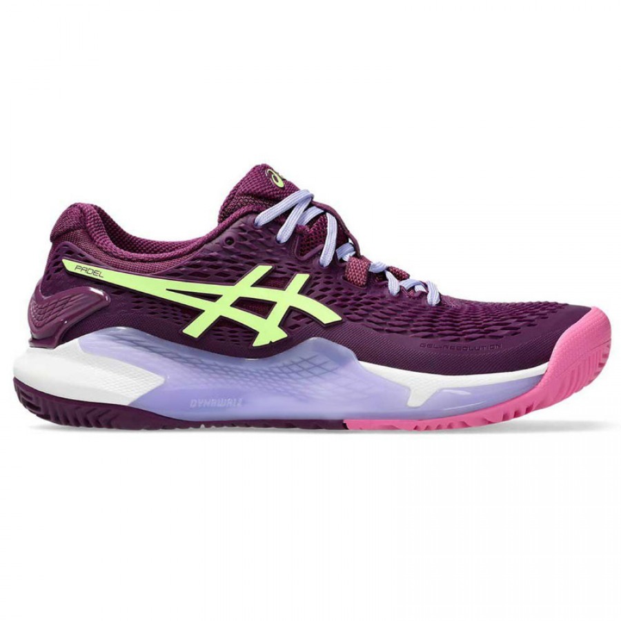 Chaussures Femme Asics Gel Resolution 9 Padel Intense Lime