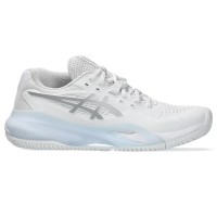 Baskets Femme Asics Gel Resolution X CLAY Blanc Argent