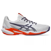 Asics Solution Speed FF 3 Clay White Gray Orange Sneakers