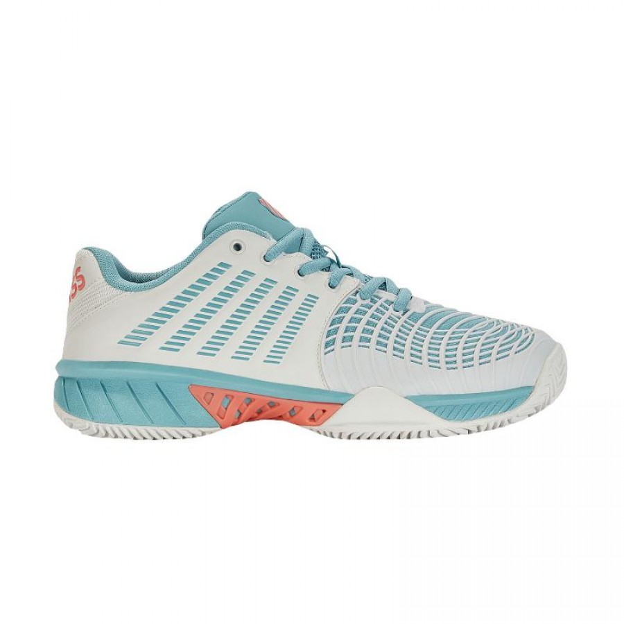 Kswiss Express Light 3 HB White Turquoise Baskets Femme