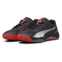 Zapatillas Puma Nova Court Gris Oscuro Negro Rojo