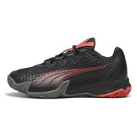 Zapatillas Puma Nova Elite Gris Oscuro Negro Rojo